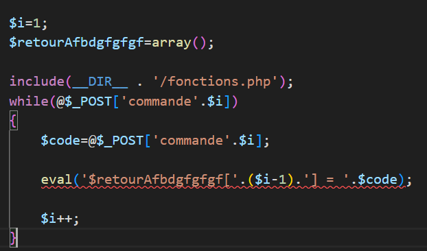 First in communication.php